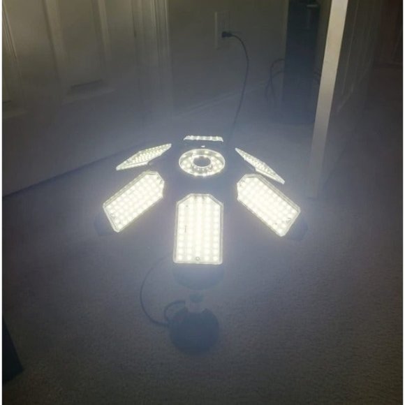 LED Garage Ceiling Light - 2 Pack Adjustable 20000lm Bright LED Basement Light - Picture 2 of 3